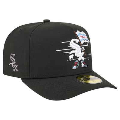 Chicago White Sox New Era Cartoon A-Frame 59FIFTY Fitted Hat - Black