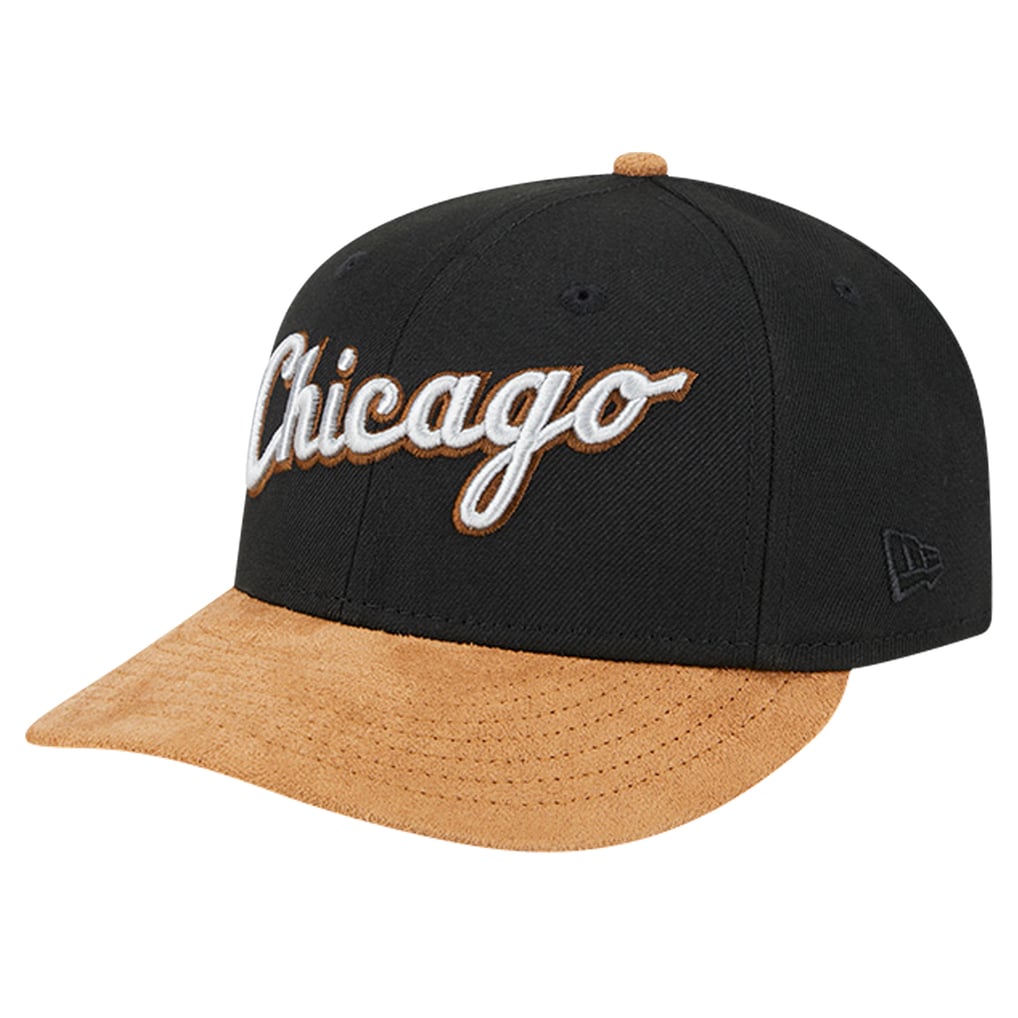 Chicago White Sox New Era Team Suede Visor Low Profile 59FIFTY Fitted Hat - Black