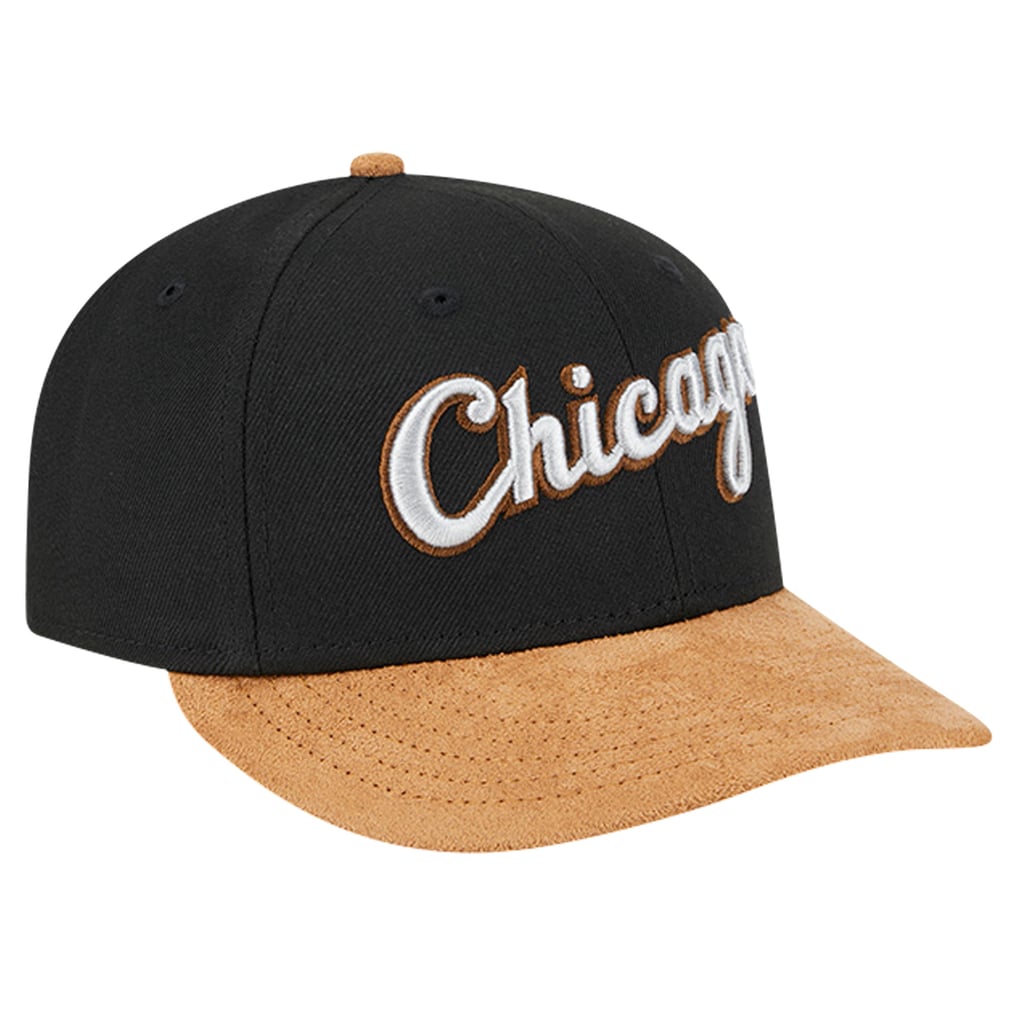 Chicago White Sox New Era Team Suede Visor Low Profile 59FIFTY Fitted Hat - Black