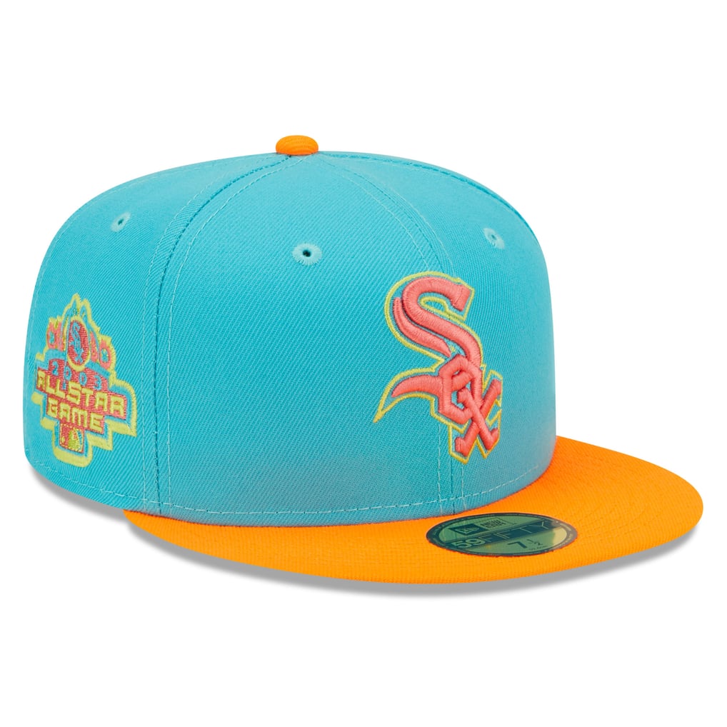 Chicago White Sox New Era Vice Highlighter 59FIFTY Fitted Hat - Blue/Orange