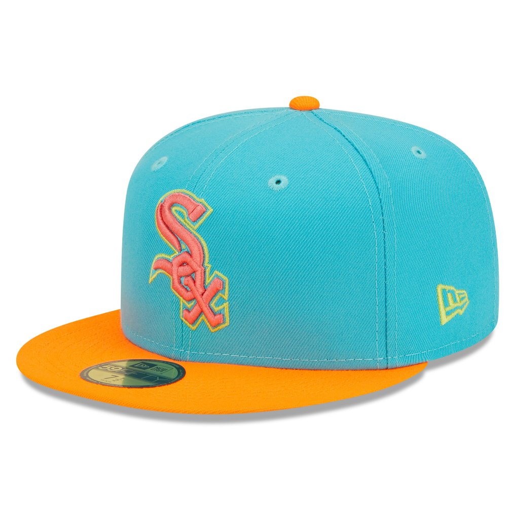 Chicago White Sox New Era Vice Highlighter 59FIFTY Fitted Hat - Blue/Orange
