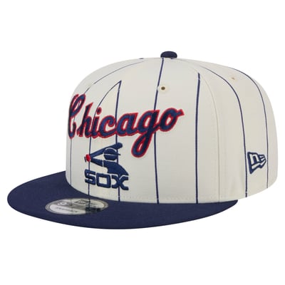 Chicago White Sox New Era Jersey Pinstripe 9FIFTY Snapback Hat - Cream