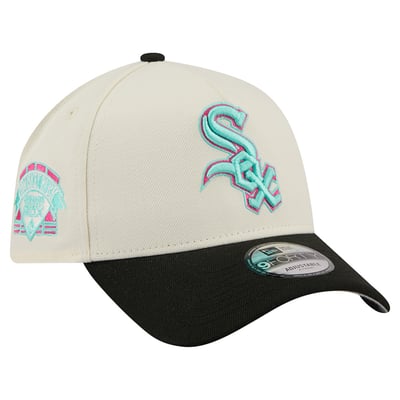 Chicago White Sox New Era Stadium Chrome 9FORTY A-Frame Adjustable Hat - Cream