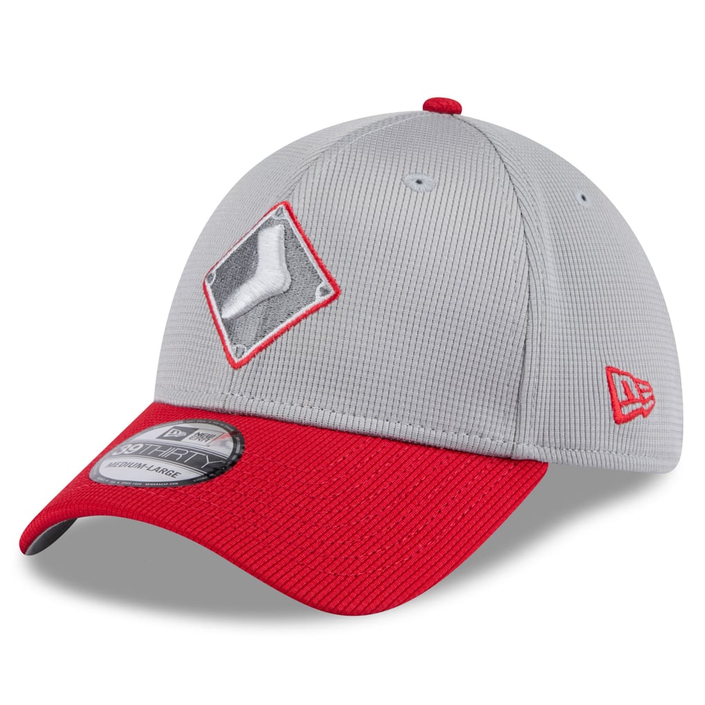  Chicago White Sox New Era 2025 Batting Practice 39THIRTY Flex Hat - Gray/Red