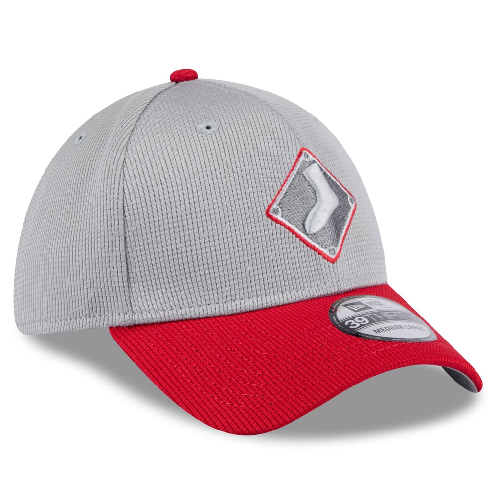  Chicago White Sox New Era 2025 Batting Practice 39THIRTY Flex Hat - Gray/Red