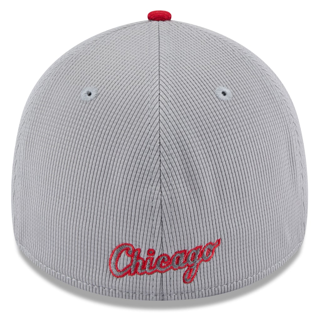  Chicago White Sox New Era 2025 Batting Practice 39THIRTY Flex Hat - Gray/Red