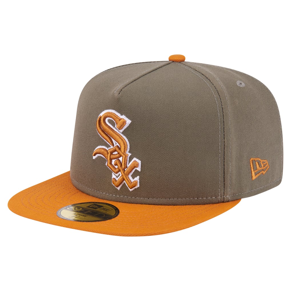 Chicago White Sox New Era Two-Tone Color Pack A-Frame 59FIFTY Fitted Hat - Olive/Orange