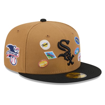 Chicago White Sox New Era Fruit Sticker 59FIFTY Fitted Hat - Tan
