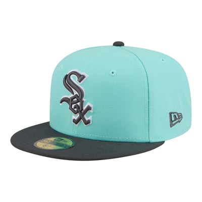 Chicago White Sox New Era Two-Tone Color Pack 59FIFTY Fitted Hat - Turquoise/Charcoal