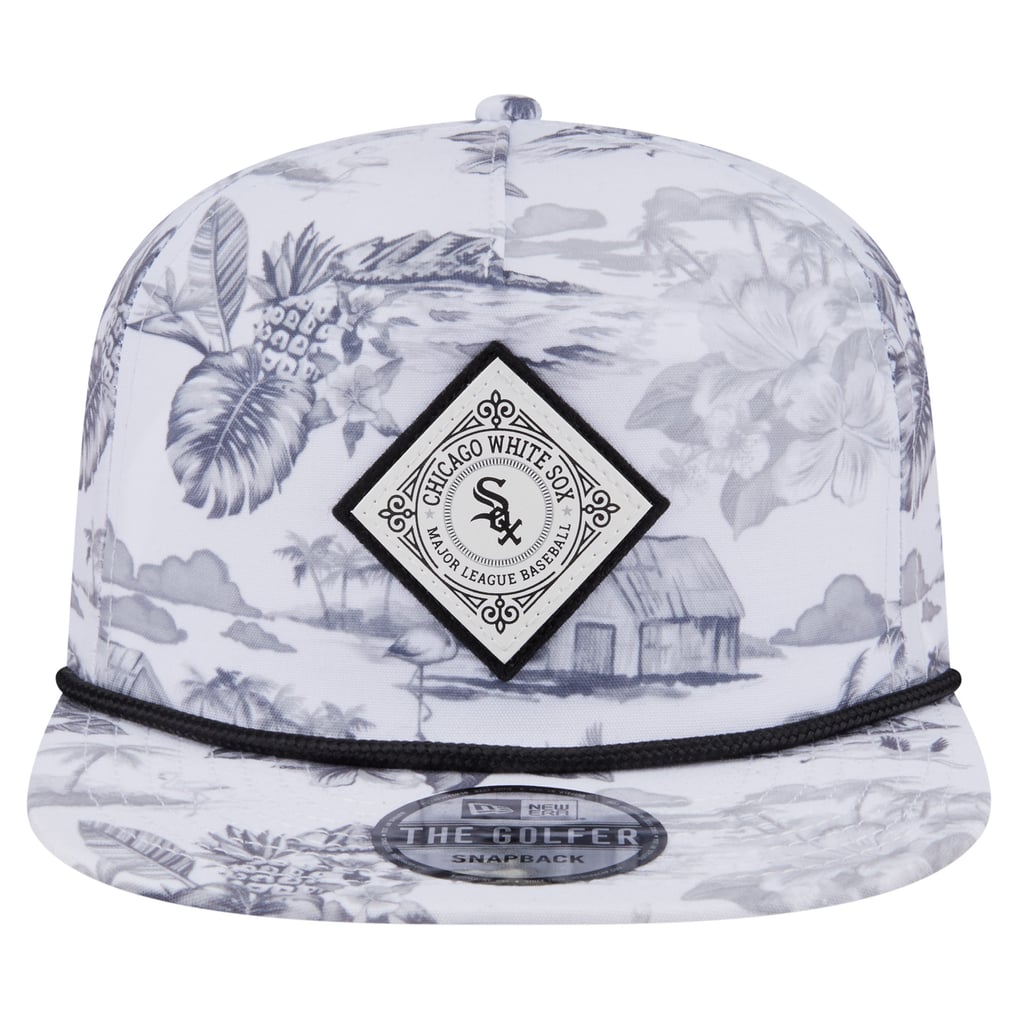 Chicago White Sox New Era Printed Island Golfer Snapback Hat - White