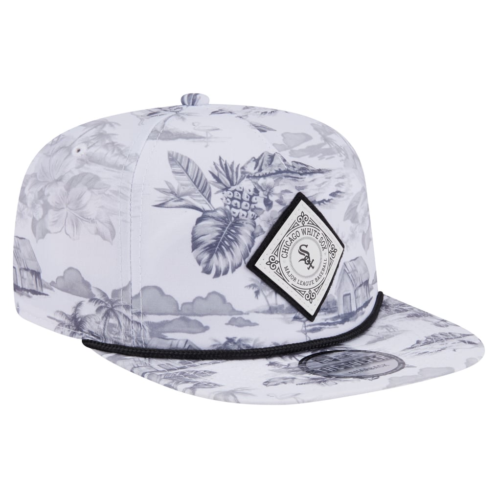 Chicago White Sox New Era Printed Island Golfer Snapback Hat - White