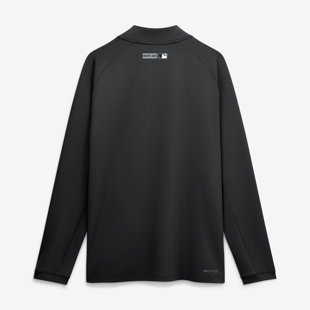 Chicago White Sox Nike Authentic Collection Dri-FIT Raglan Half-Zip Pullover - Black