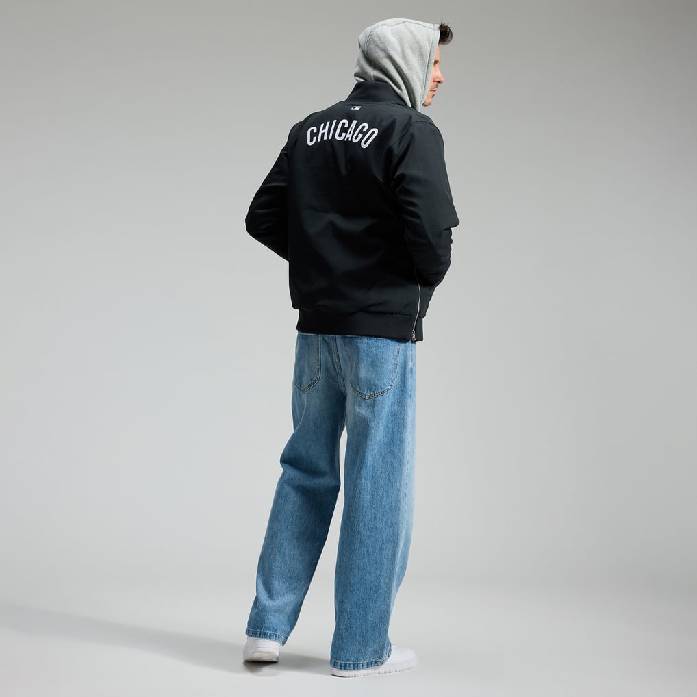 Chicago White Sox Nike Authentic Collection Dugout Relaxed Full-Zip Bomber Jacket - Black