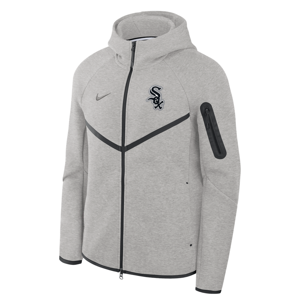 Chicago White Sox Nike Tech Fleece Raglan Full-Zip Windrunner Hoodie - Heather Gray