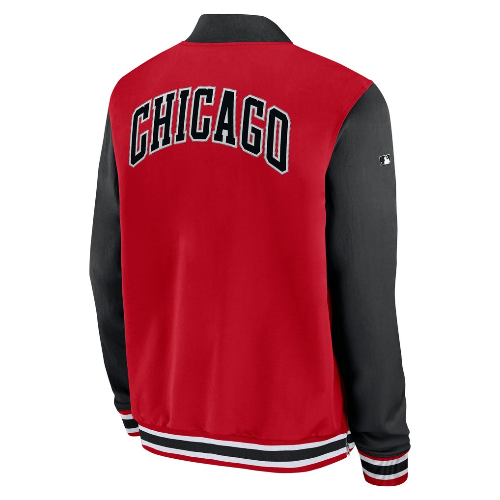 Chicago White Sox Nike 2025 City Connect Authentic Collection Full-Zip Bomber Jacket - Red/Black