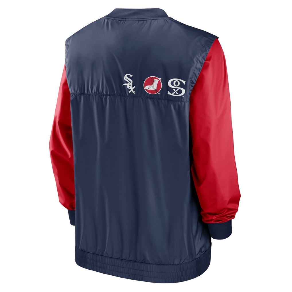 Chicago White Sox Nike Rewind Warmup V-Neck Pullover Jacket - White/Navy