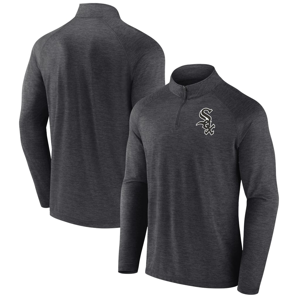 Chicago White Sox Profile Big & Tall Raglan Quarter-Zip Top - Black