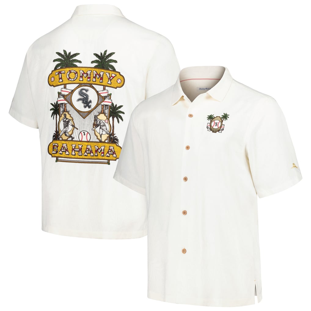 Chicago White Sox Tommy Bahama Pitcher's Paradiso Button-Up Camp Shirt - White