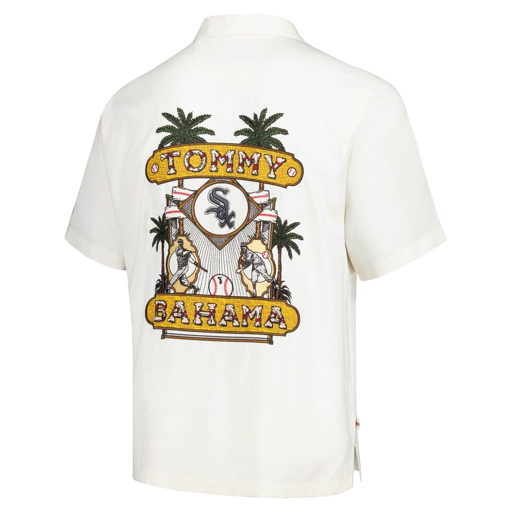 Chicago White Sox Tommy Bahama Pitcher's Paradiso Button-Up Camp Shirt - White
