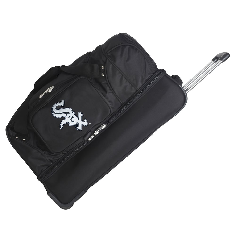 Chicago White Sox MOJO 27'' 2-Wheel Drop Bottom Rolling Duffel Bag - Black