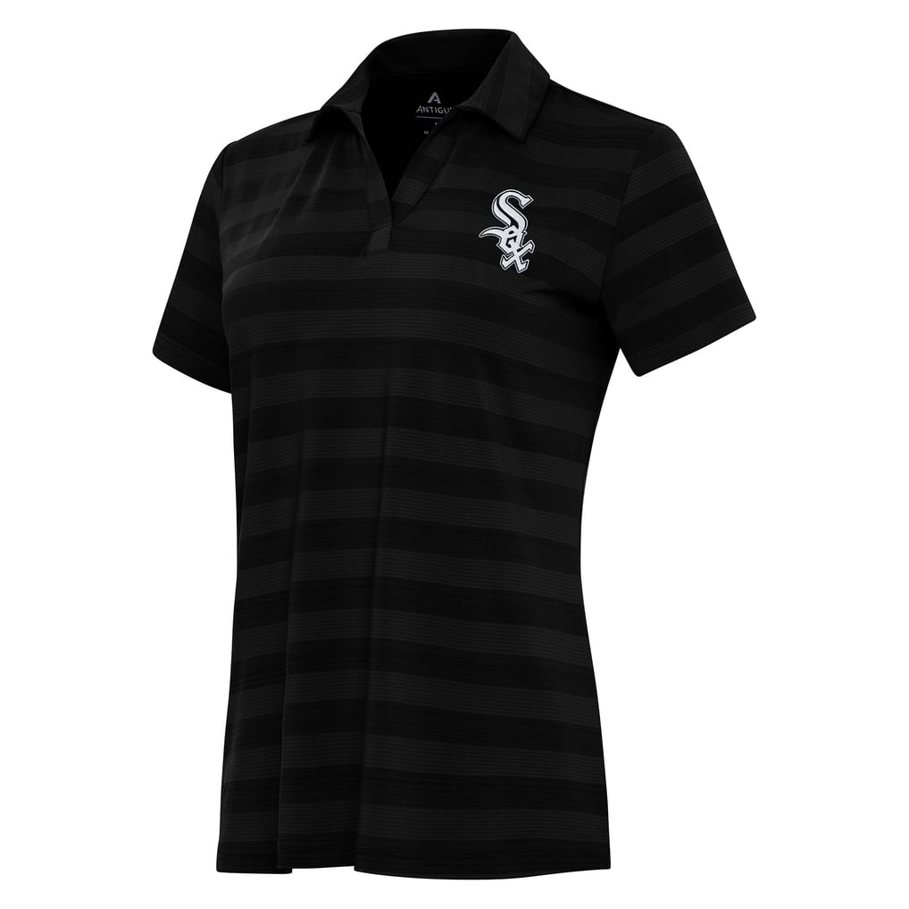 Chicago White Sox Antigua Women's Patch Tunnel Polo - Black