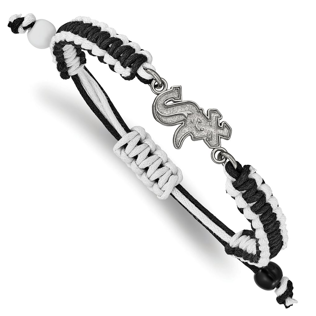 Chicago White Sox Women's Stainless Steel Adjustable Cord Bracelet