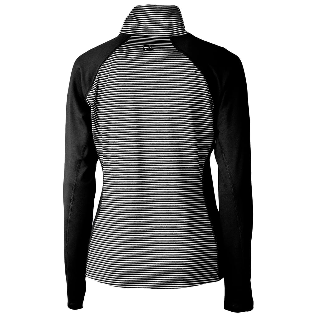  Chicago White Sox Cutter & Buck Women's City Connect Forge Tonal Stripe Stretch Half-Zip Pullover Top - Black