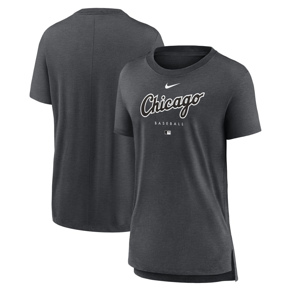 Chicago White Sox Nike Women's Authentic Collection Early Work Tri-Blend T-Shirt - Heather Charcoal