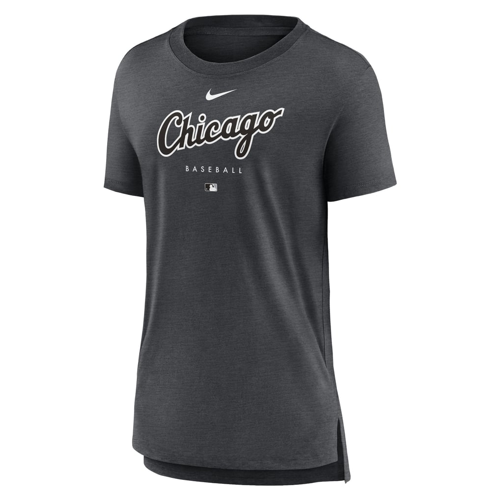 Chicago White Sox Nike Women's Authentic Collection Early Work Tri-Blend T-Shirt - Heather Charcoal