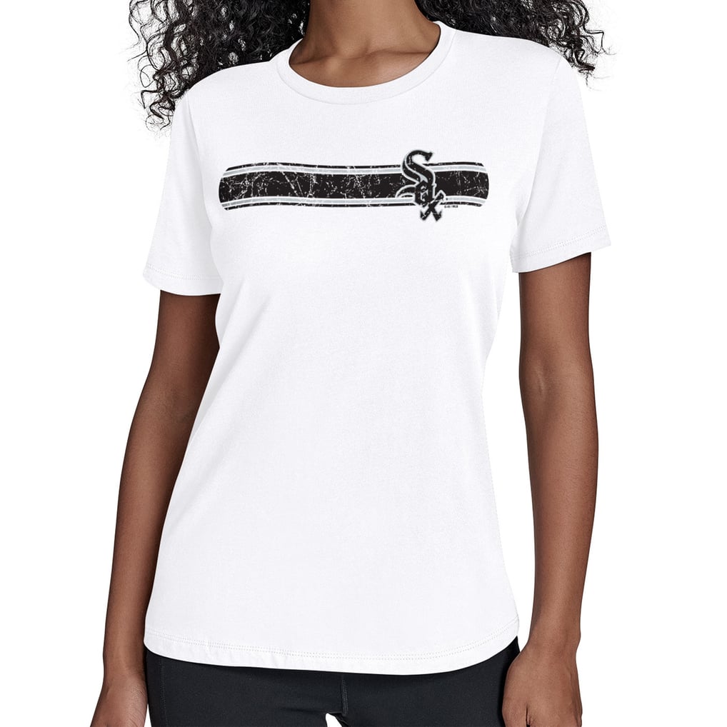  Chicago White Sox Starter Women's Team Stripe T-Shirt - White
