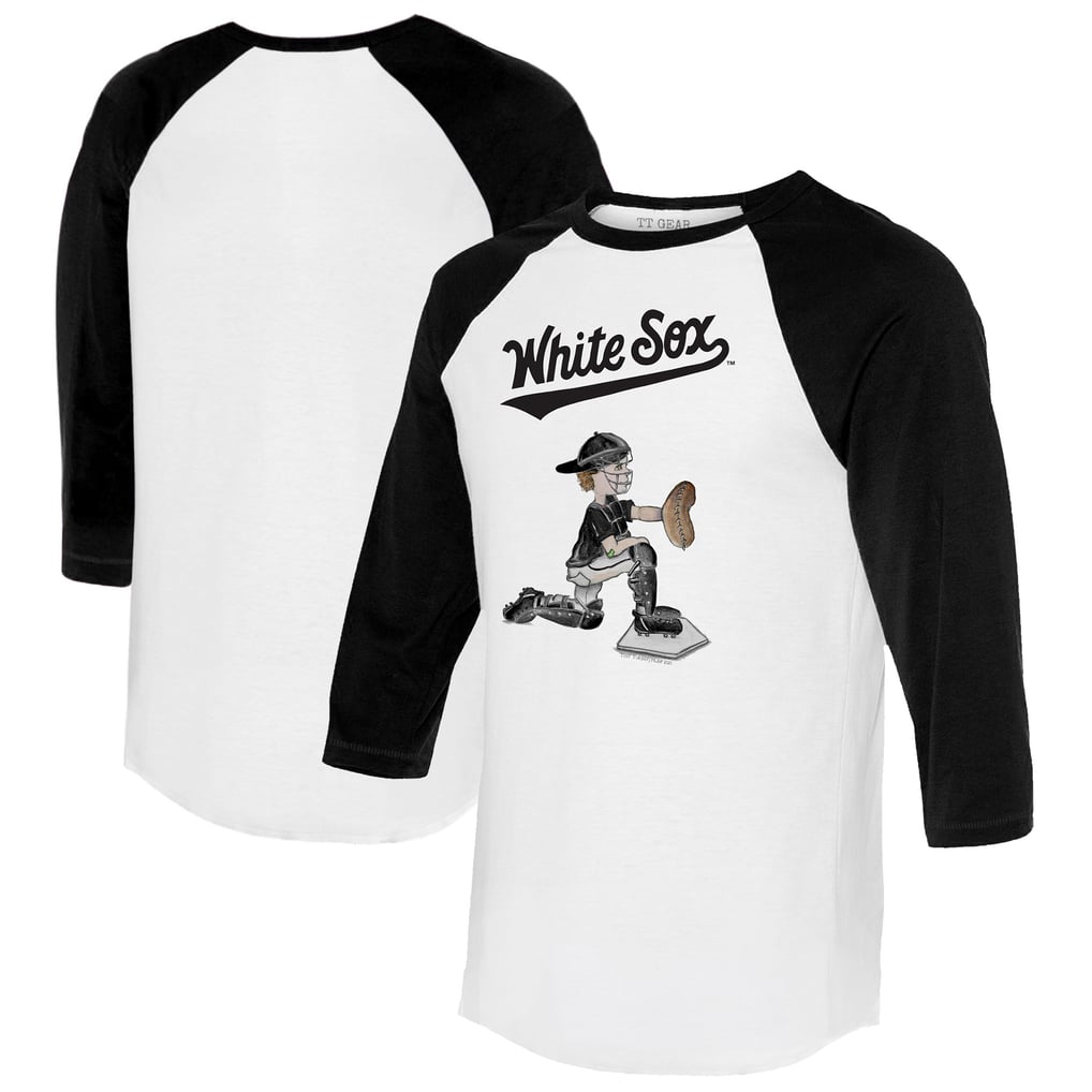 Chicago White Sox Tiny Turnip Women's Caleb 3/4-Sleeve Raglan T-Shirt - White/Black