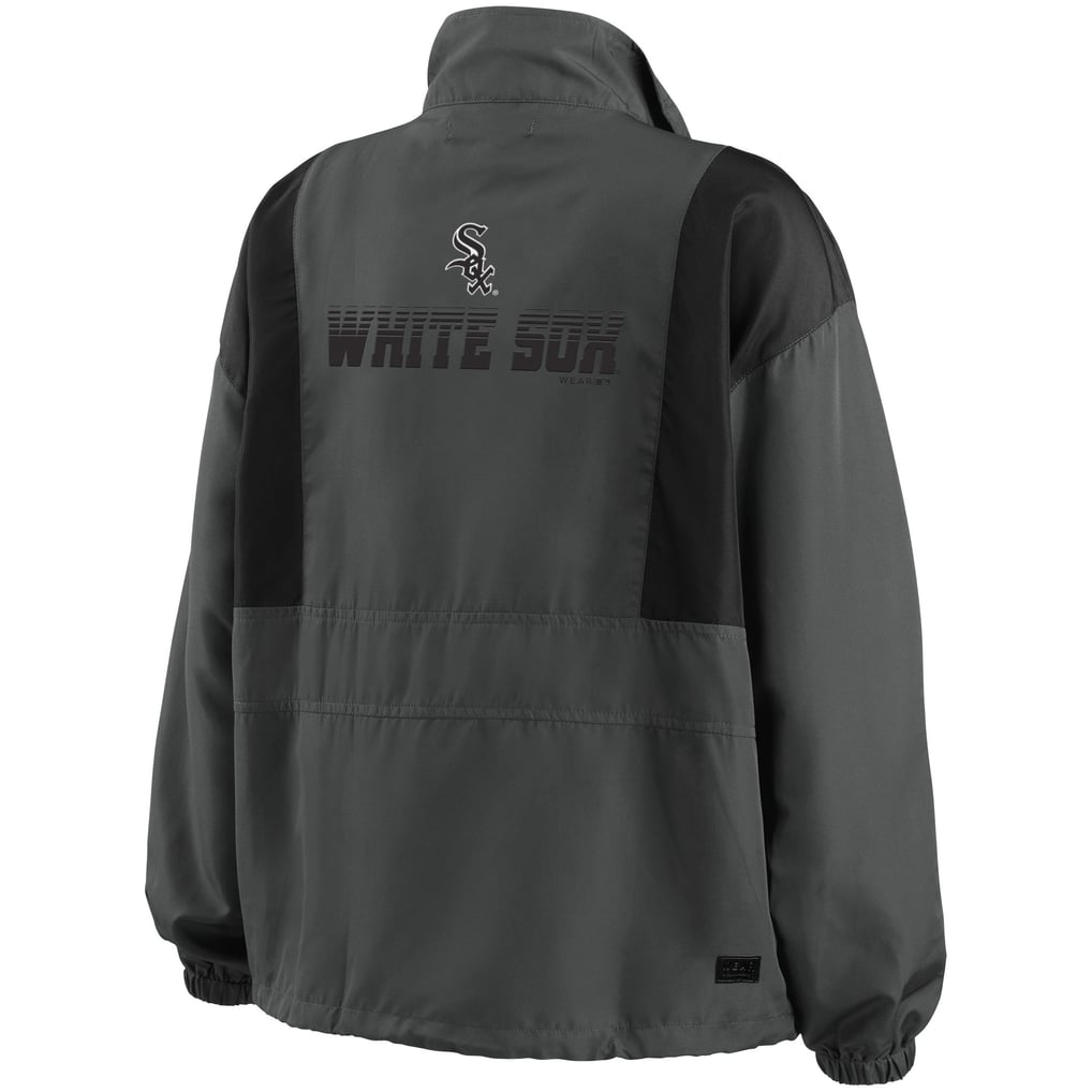 Chicago White Sox WEAR by Erin Andrews Women's Packable Half-Zip Jacket - Charcoal