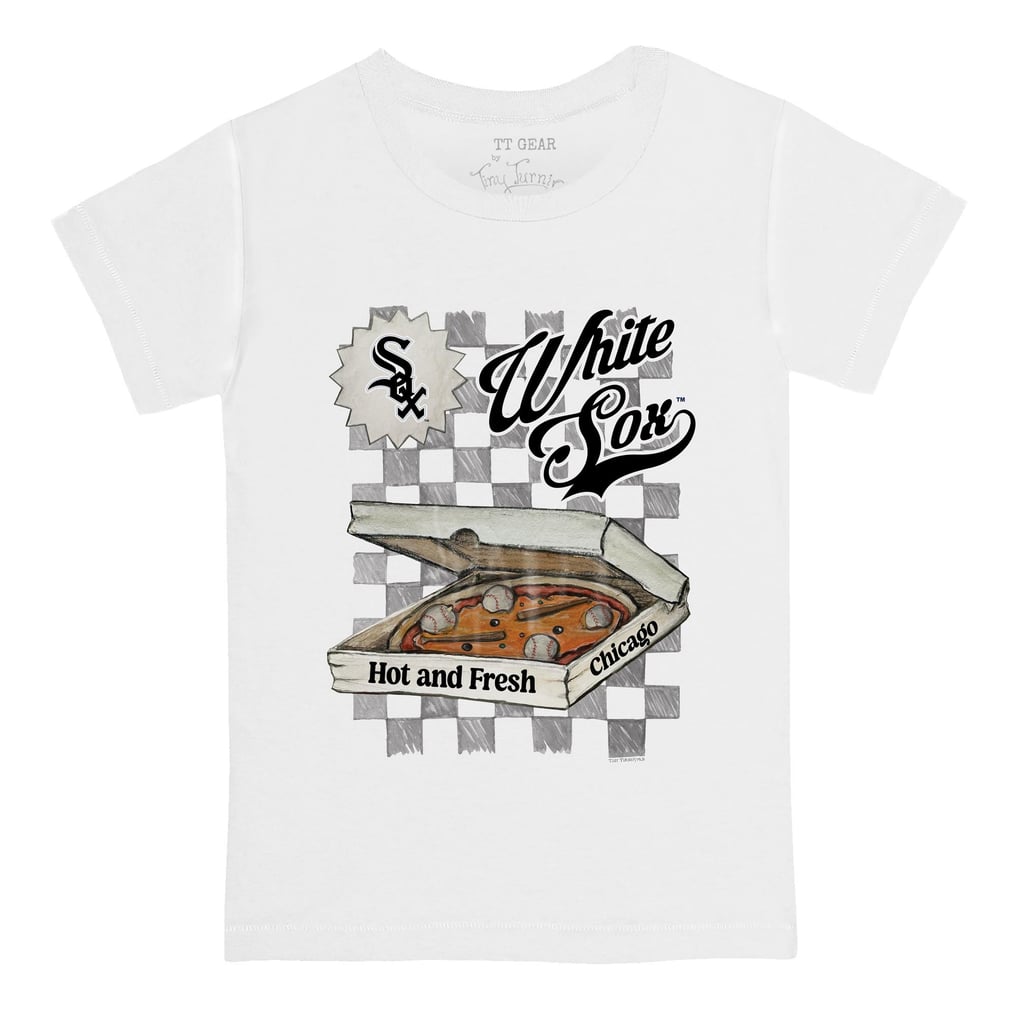 Chicago White Sox Tiny Turnip Youth Pizza T-Shirt - White