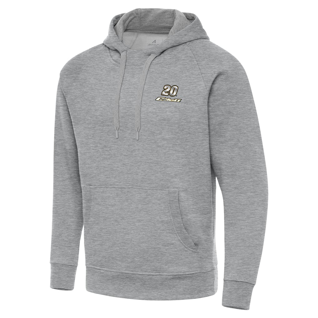 Christopher Bell Antigua Victory Pullover Hoodie - Heather Gray