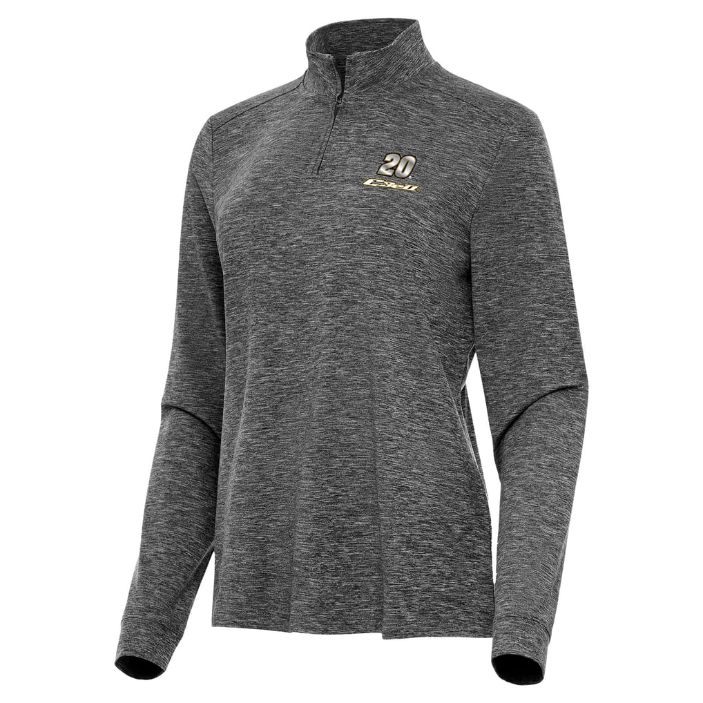  Christopher Bell Antigua Women's Mentor Quarter-Zip Jacket - Heather Black
