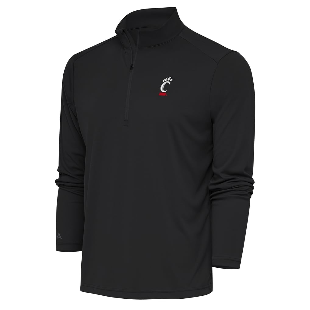  Cincinnati Bearcats Antigua Tribute Quarter-Zip Pullover Top - Graphite