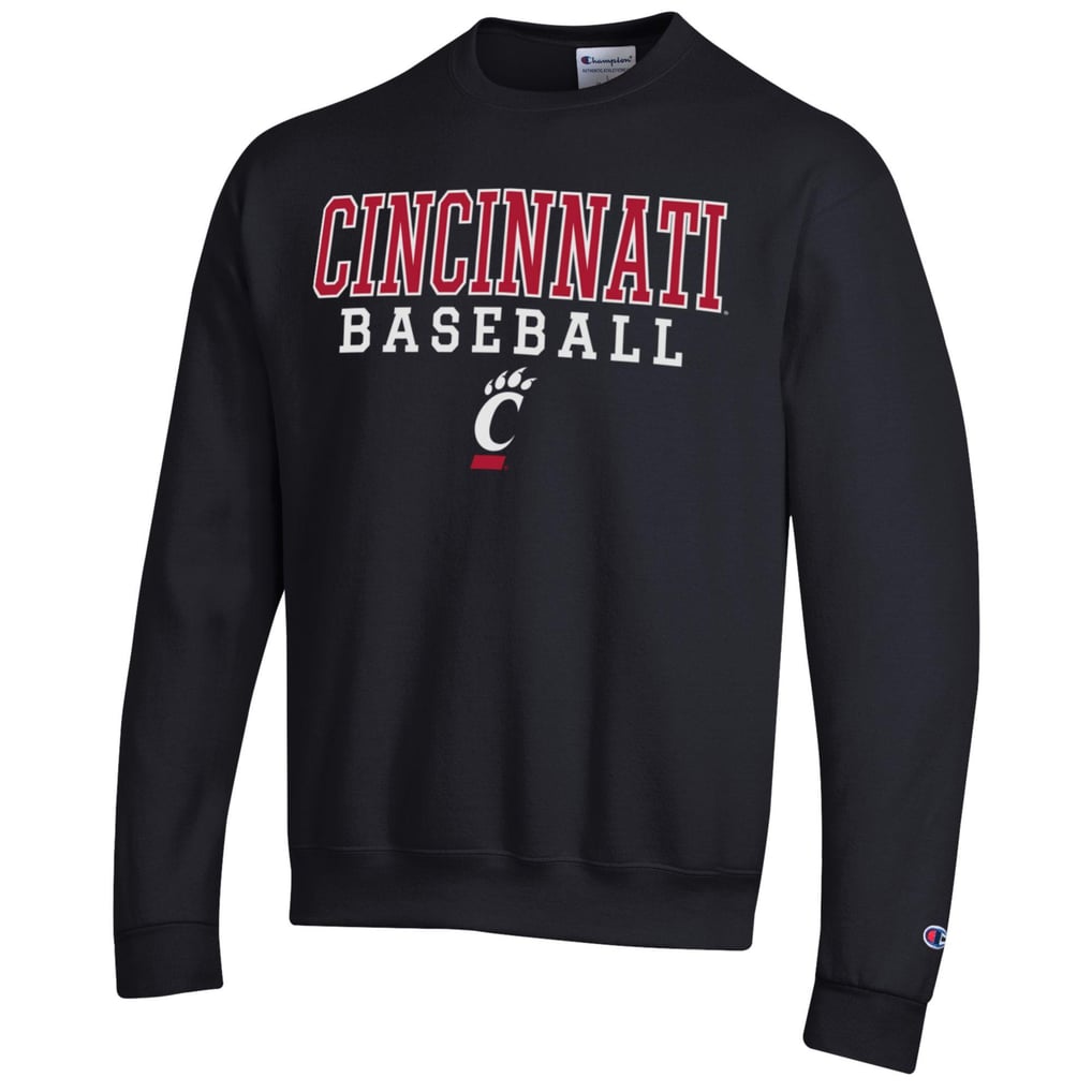 Cincinnati Bearcats Champion Baseball Stack Pullover Crewneck Sweatshirt - Black