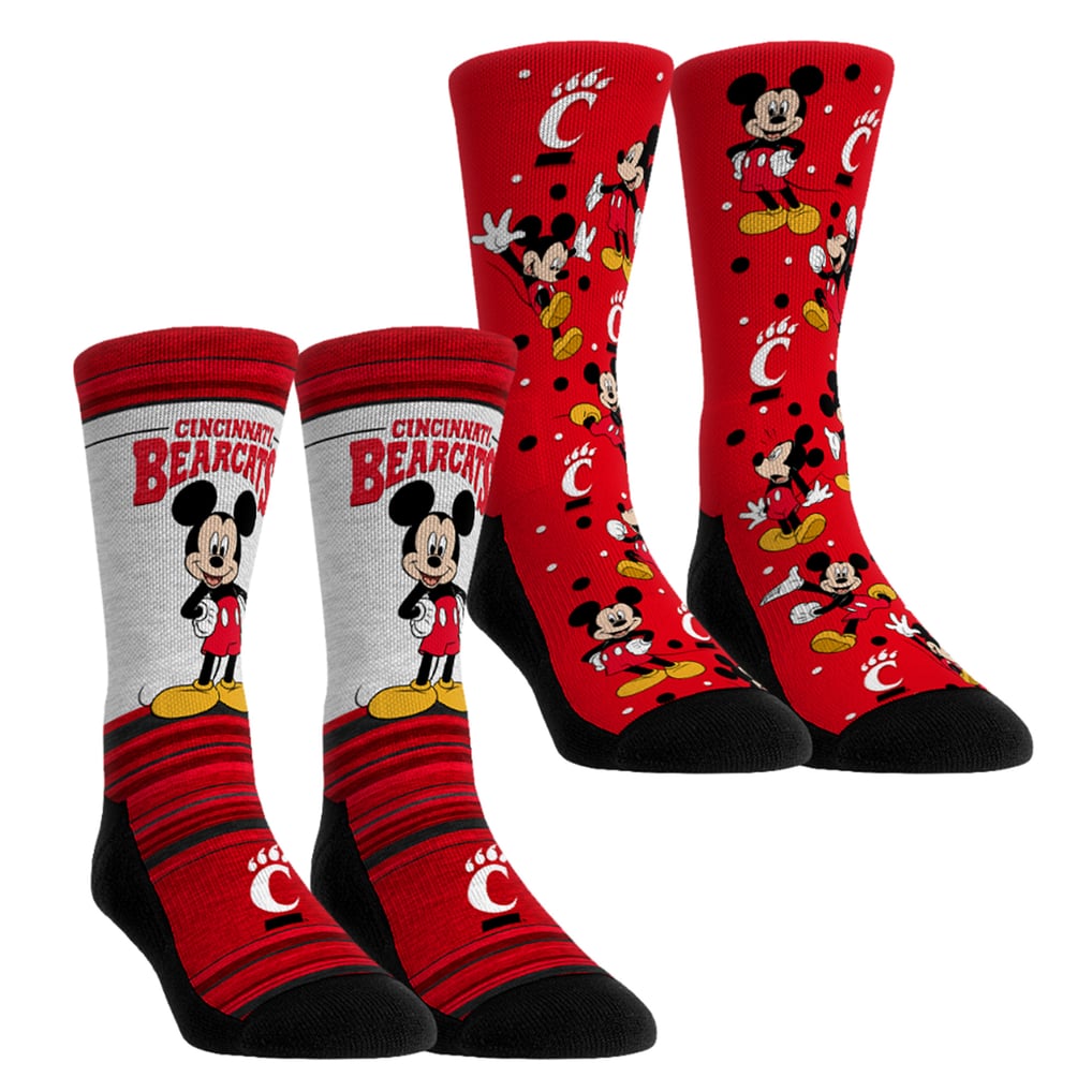 Cincinnati Bearcats Rock Em Socks Unisex Mickey Mouse Two-Pack Crew Socks Set