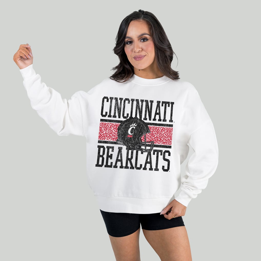 Cincinnati Bearcats Gameday Couture Women's Fair Catch Pullover Sweatshirt - White