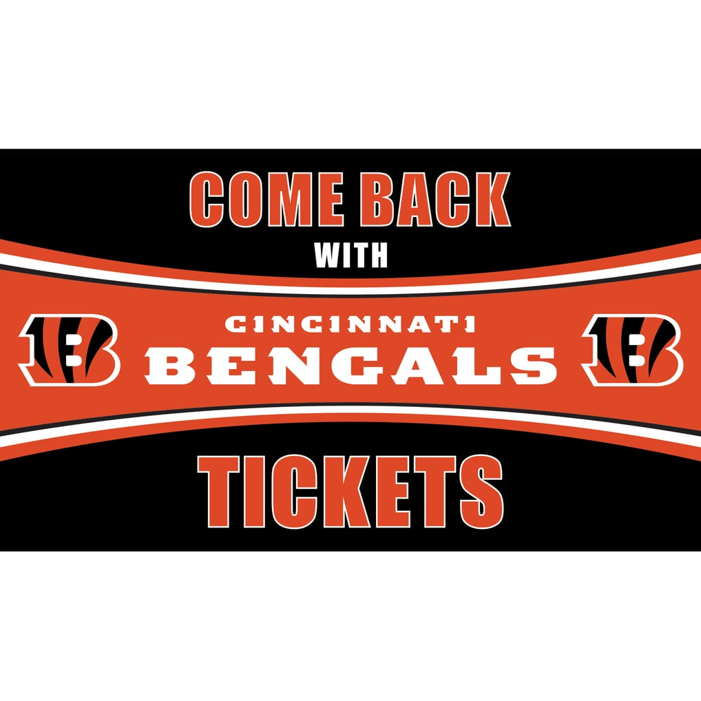  Cincinnati Bengals 28" x 16" Come Back With Tickets Door Mat