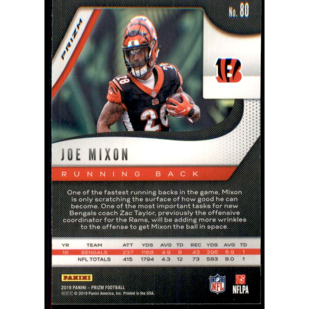 2019 Panini Prizm Prizms #80 Joe Mixon