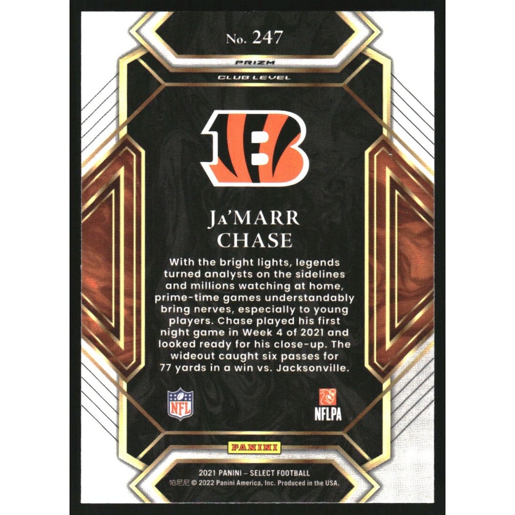 2021 Select Prizm Silver #247 Ja'Marr Chase