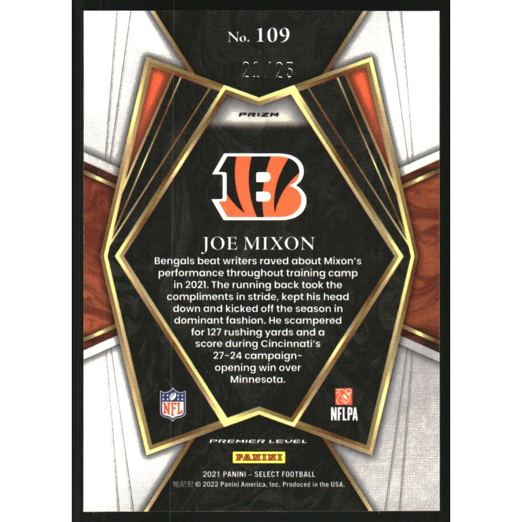 2021 Select Prizm Tie Dye #109 Joe Mixon