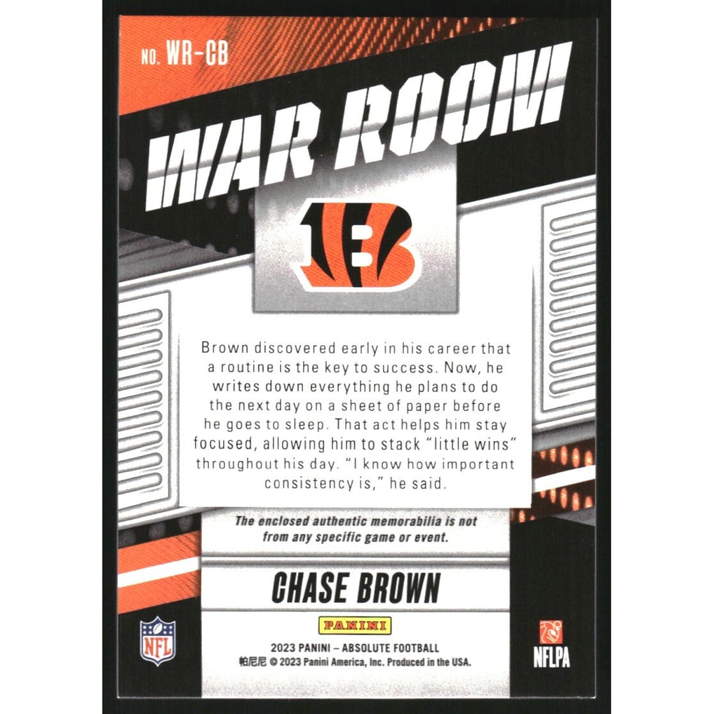 2023 Absolute War Room Materials #7 Chase Brown