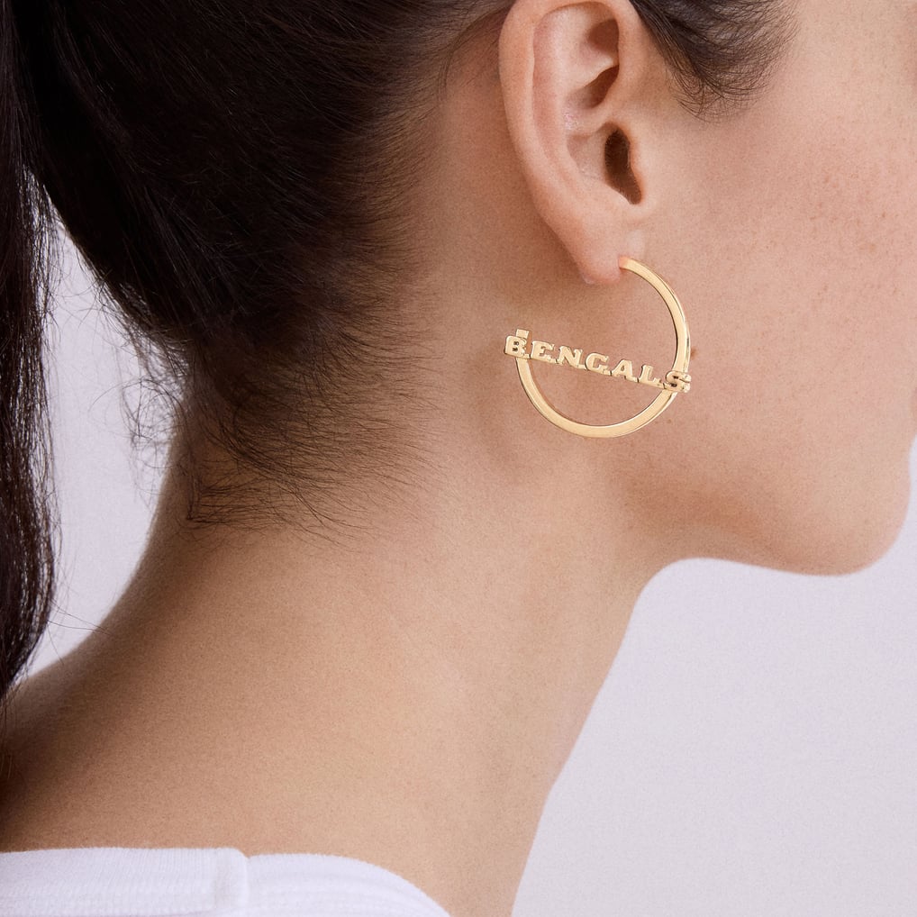 Cincinnati Bengals BaubleBar Wordmark Hoop Earrings