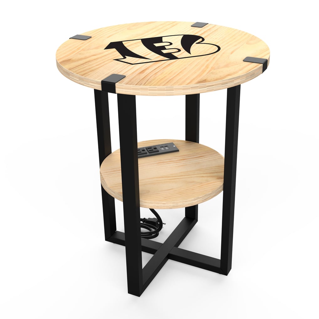 Cincinnati Bengals 18" Side Table with Charger