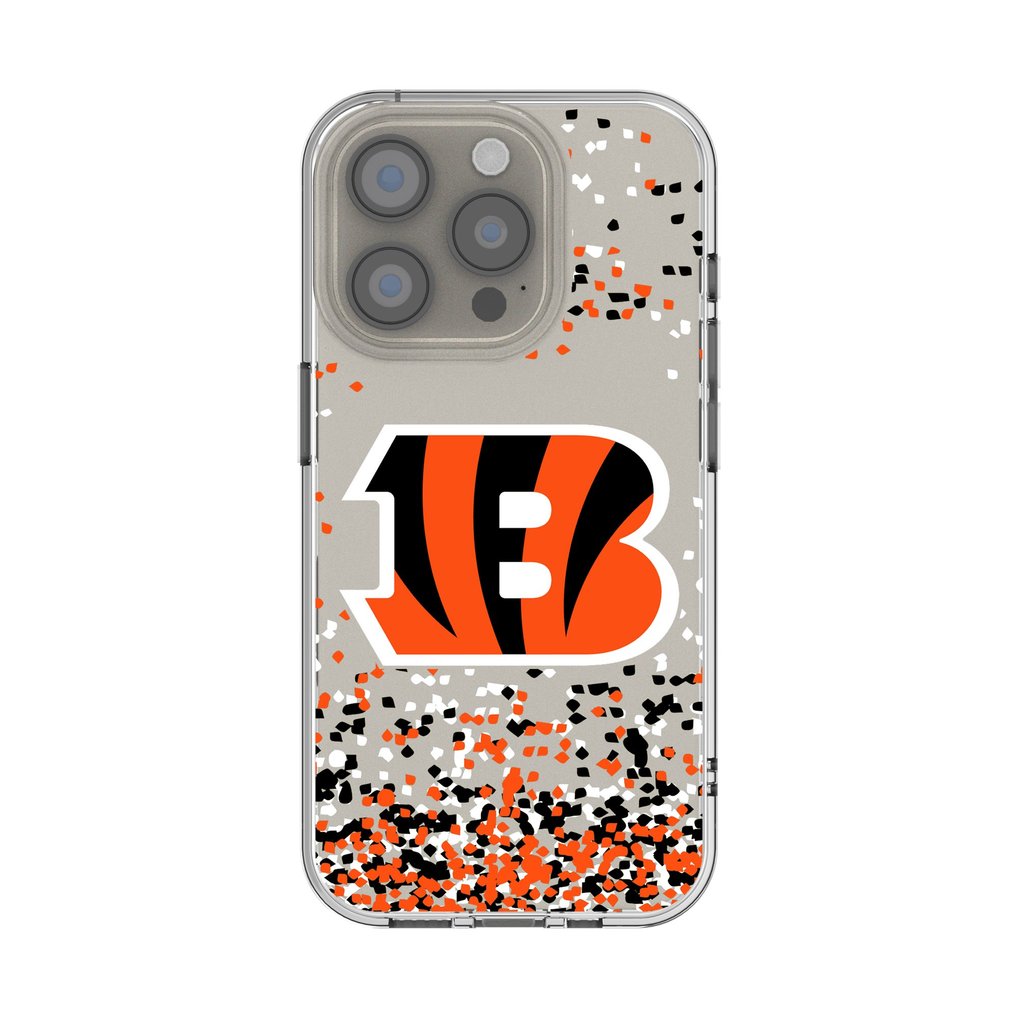 Cincinnati Bengals iPhone Clear Case with Confetti Design