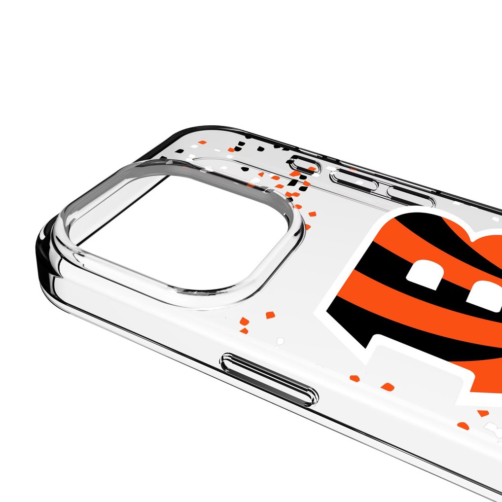 Cincinnati Bengals iPhone Clear Case with Confetti Design