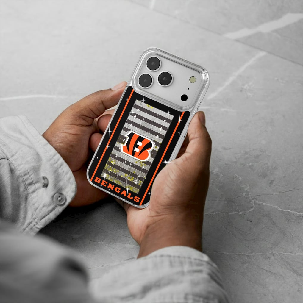 Cincinnati Bengals iPhone Field Design Glitter Case