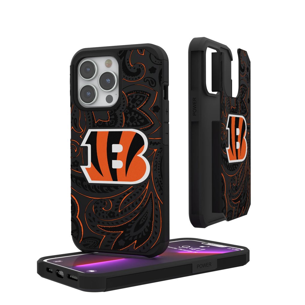 Cincinnati Bengals iPhone Rugged Paisley Design Case